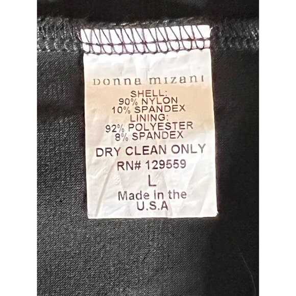 Donna Mizani Black Cutout Bodycon Dress L Nylon/Spandex Goth Mini - Picture 6 of 10